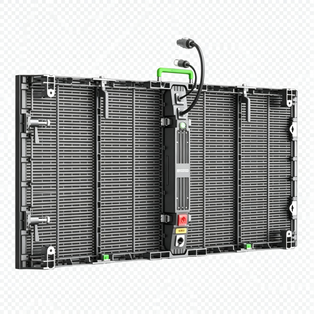 OL-CT transparent curtain LED cabinet back view